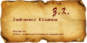 Zadravecz Kisanna névjegykártya
